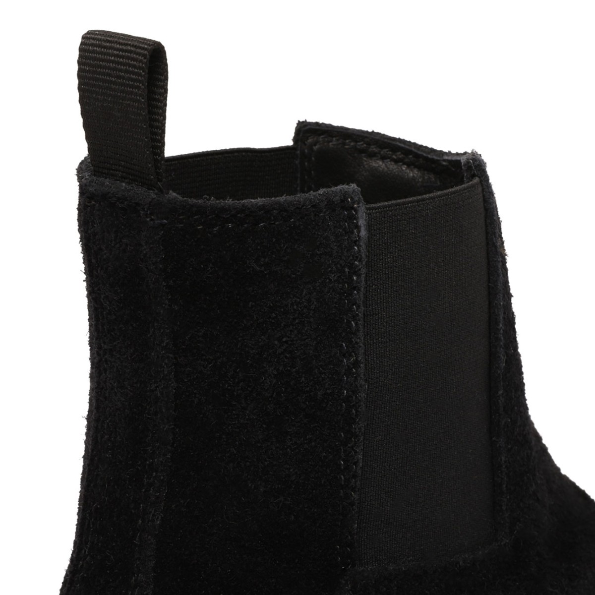 Black Suede-Panelled Ankle Boots