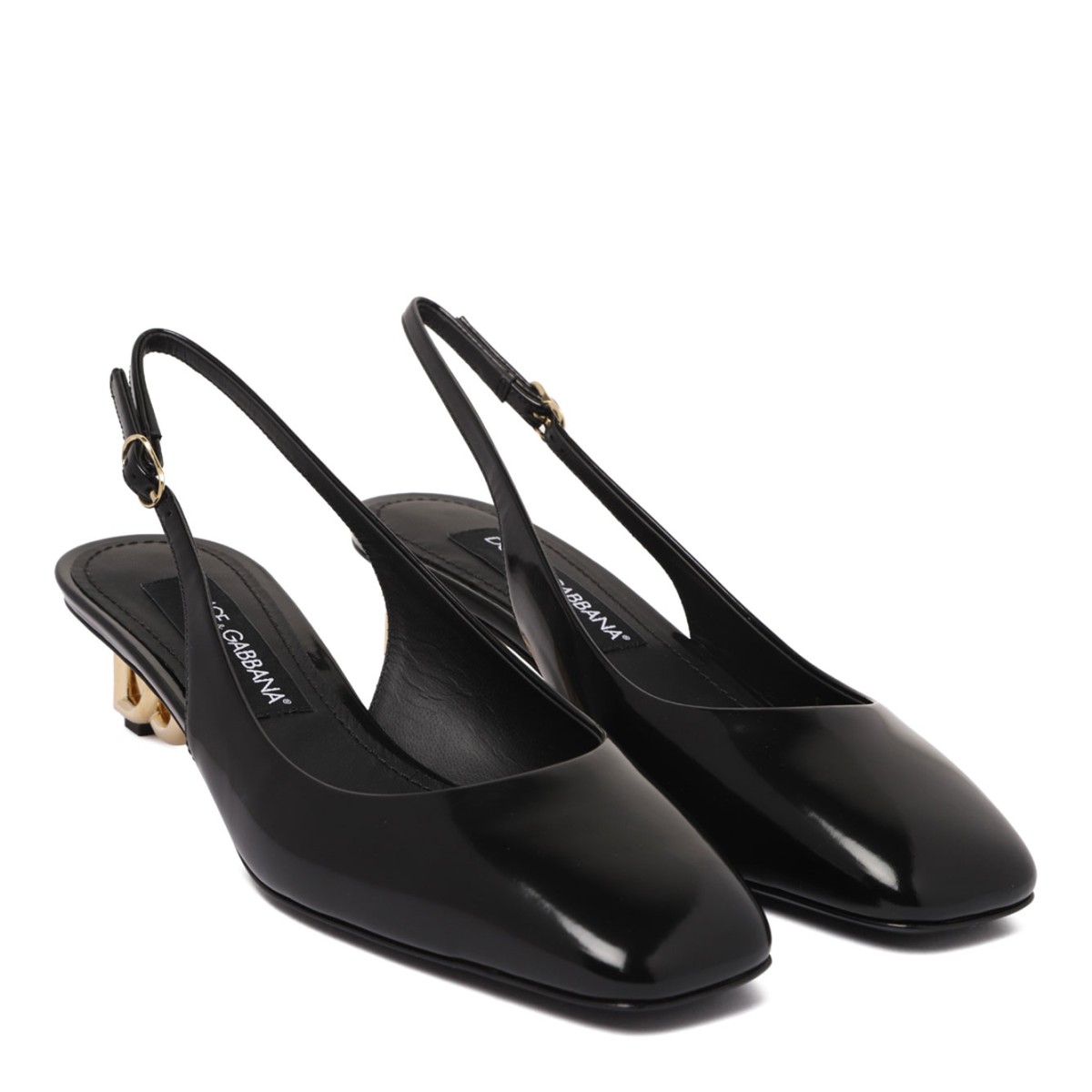 Black Logo Heel Pumps
