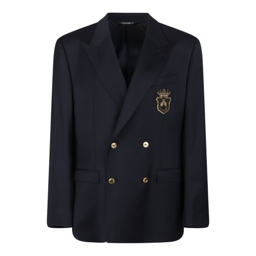 Blue Double-Breasted Jacket