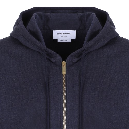 Navy Blue Anchor Zip Up Hoodie