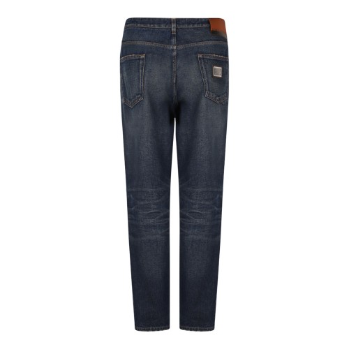 Blue Straight Leg Jeans