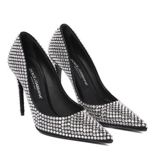Black Rhinestone Embellished Pumps 2