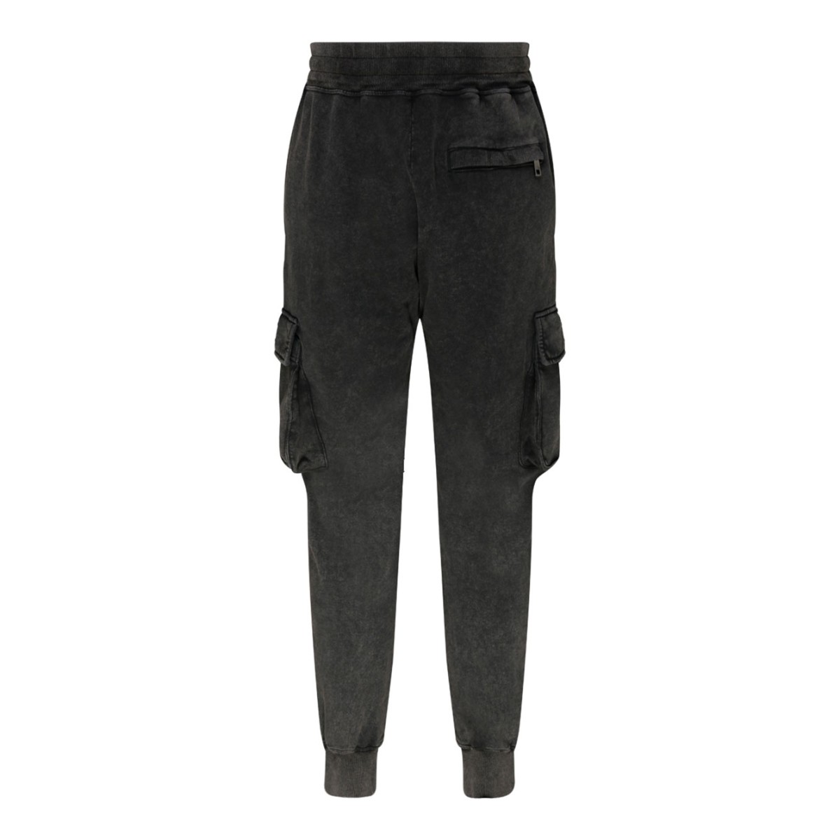 Dark Grey Tapered Cargo Trousers