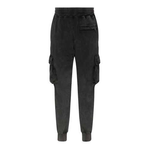 Dark Grey Tapered Cargo Trousers