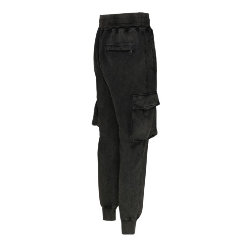 Dark Grey Tapered Cargo Trousers
