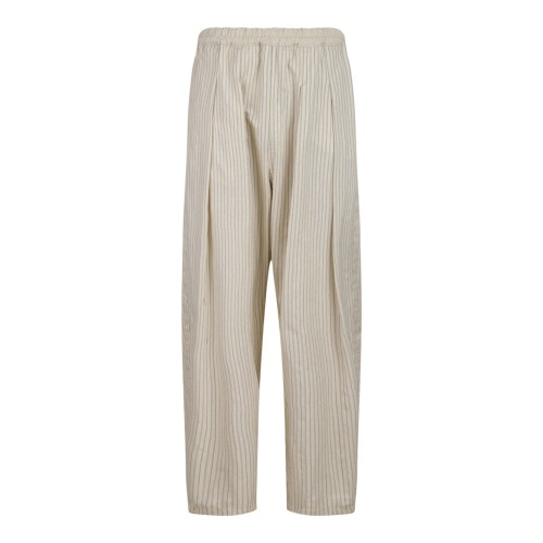 Light Beige Pinstripe Trousers