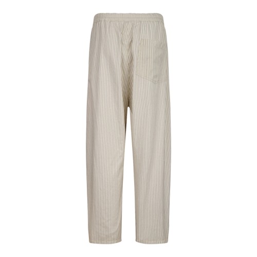 Light Beige Pinstripe Trousers