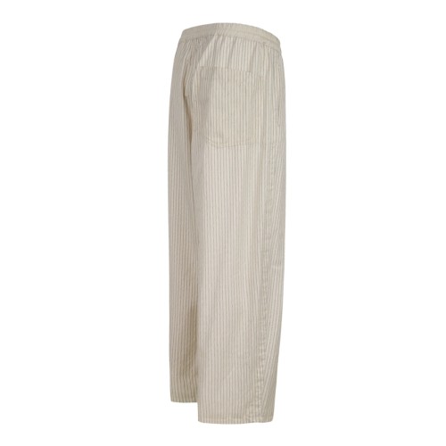 Light Beige Pinstripe Trousers