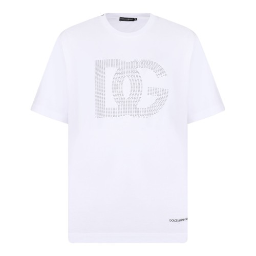 White Logo Print T-Shirt