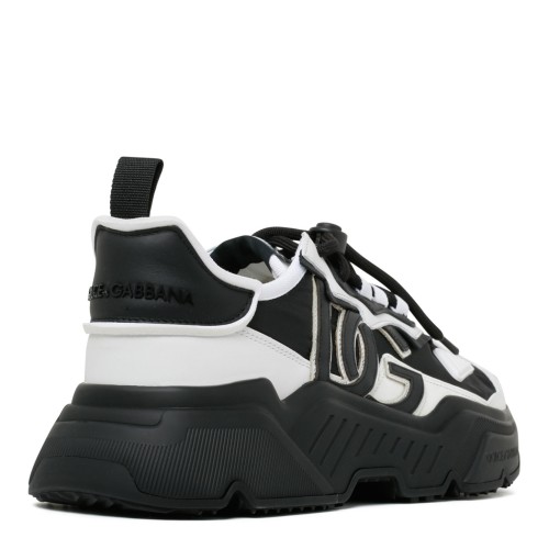 Black and White Leather Day Master Sneakers