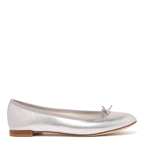 Silver Cendrillon Ballet Flats