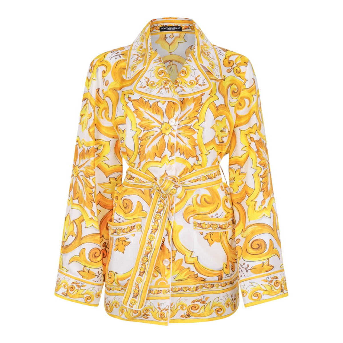 Twill Shirt With Majolica Print