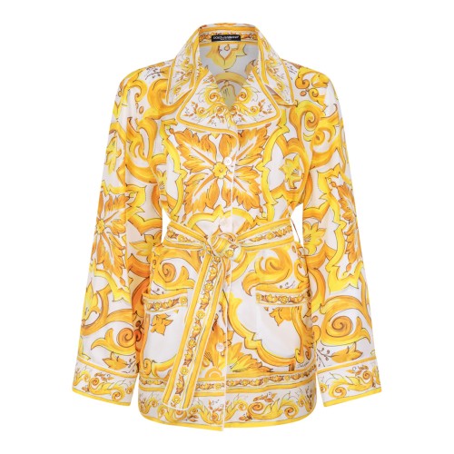 Twill Shirt With Majolica Print