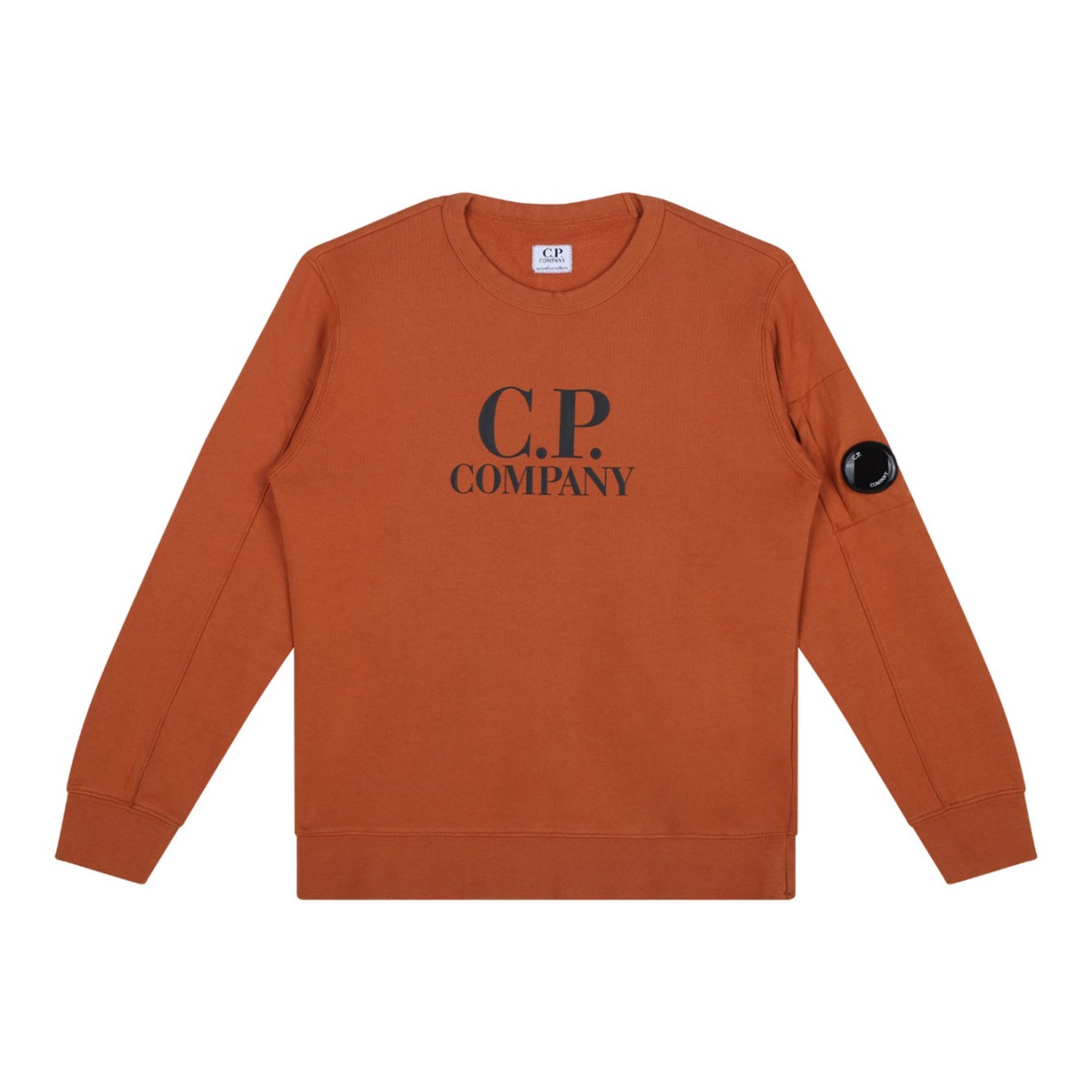 Orange Rust Logo Print Sweatshirt