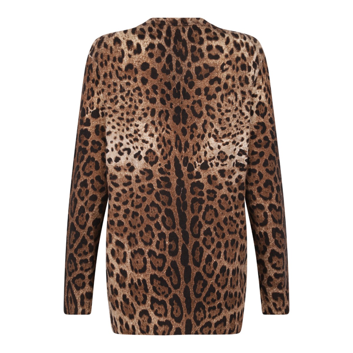 Leopard-Print Cashmere Cardigan