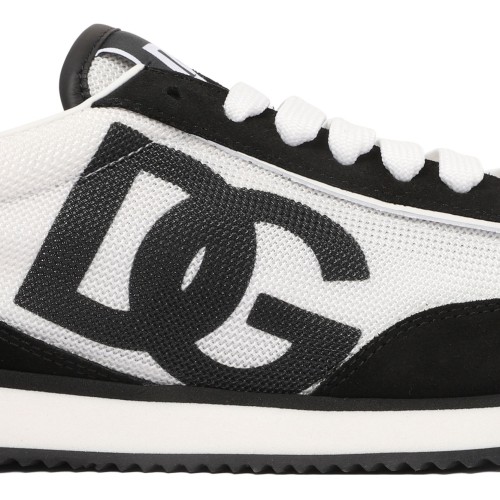 White and Black DG Cushion Sneakers
