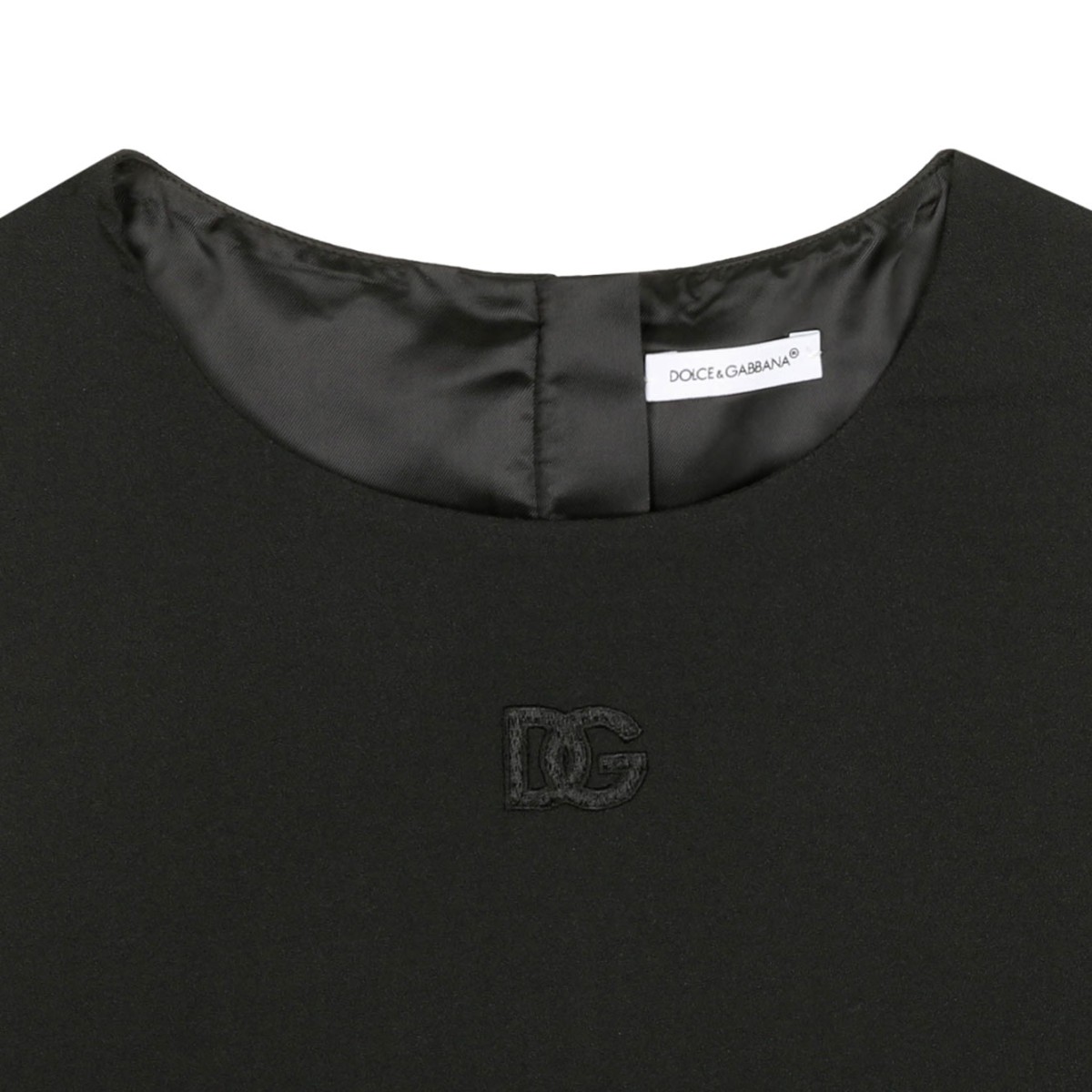 Black Cady A-line Minidress