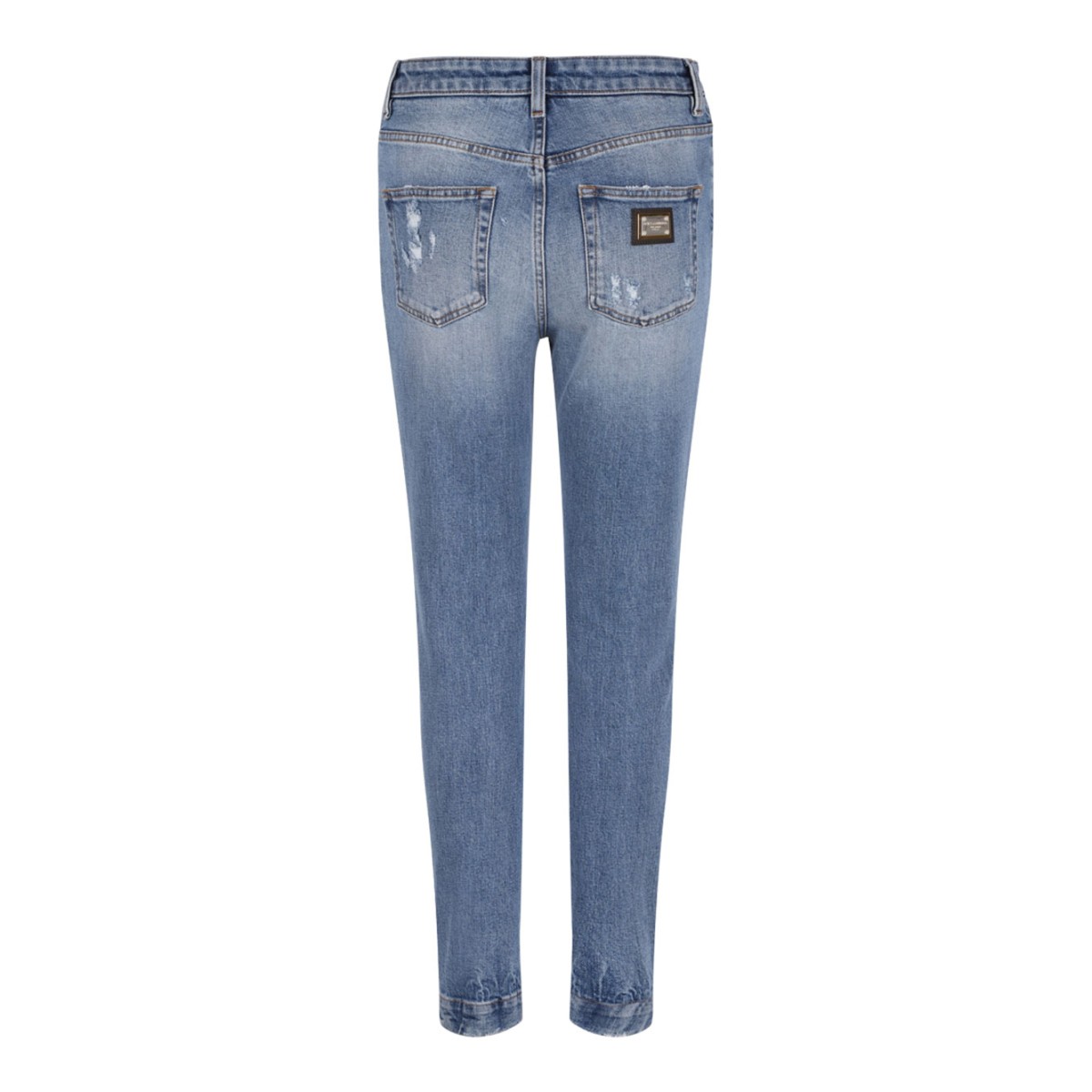 Stretch Denim Audrey Jeans With Rips