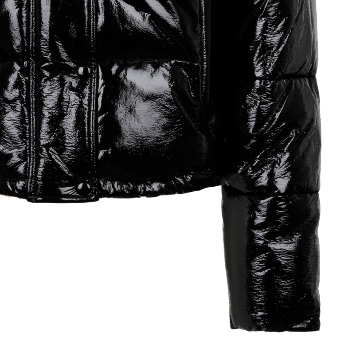 Black Vynil Puffer Jacket
