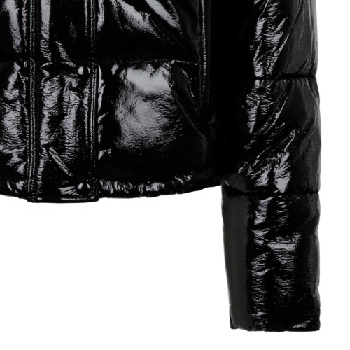 Black Vynil Puffer Jacket