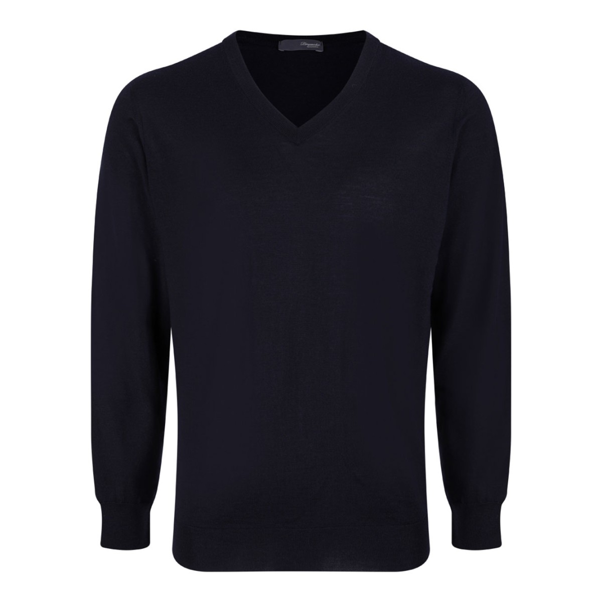 Navy Blue Fine-Knit Sweater
