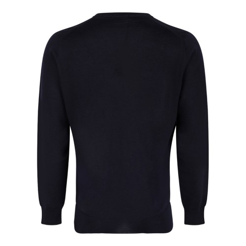 Navy Blue Fine-Knit Sweater 2