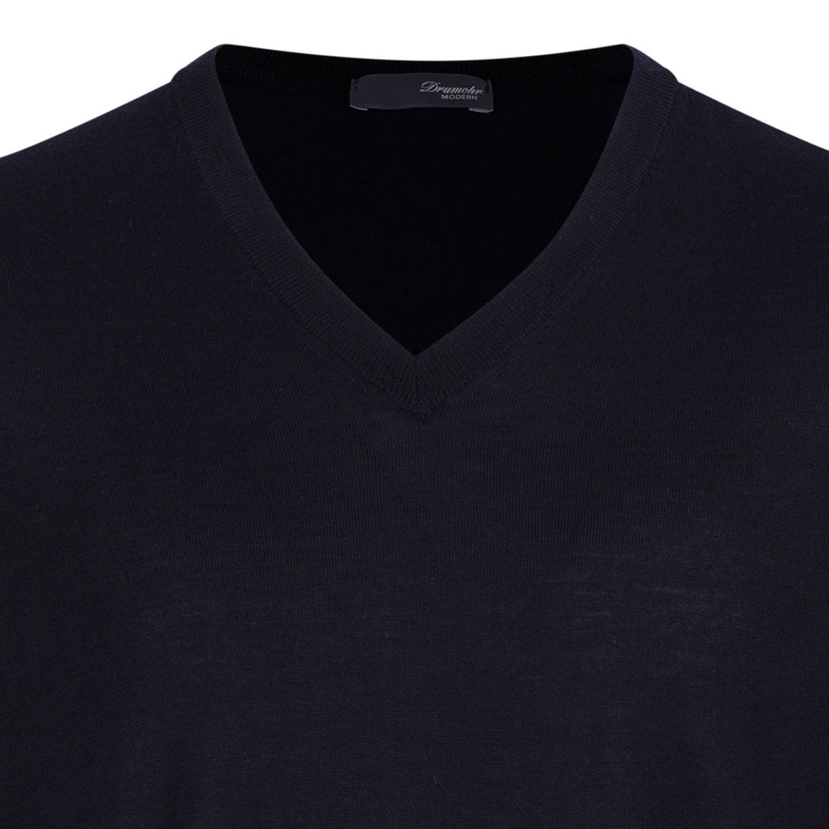 Navy Blue Fine-Knit Sweater