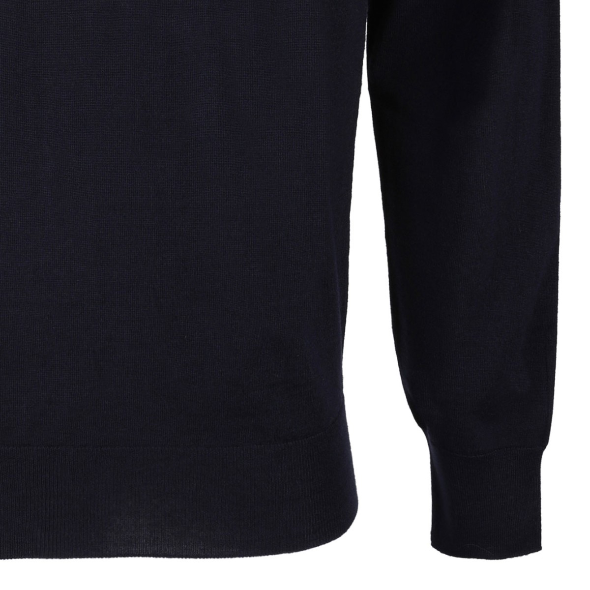 Navy Blue Fine-Knit Sweater