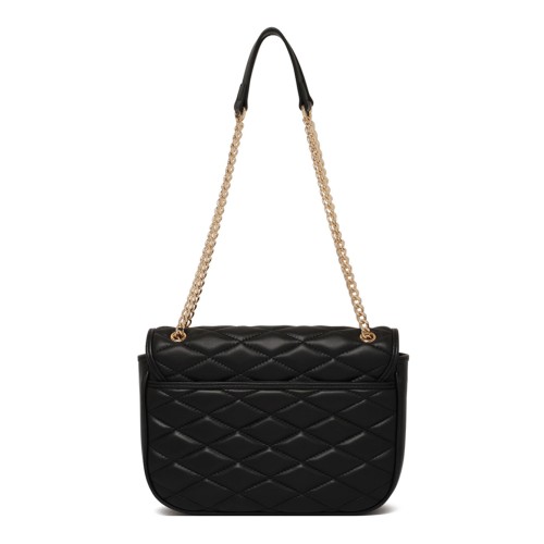 Black Quilted Clutch With Logo 2