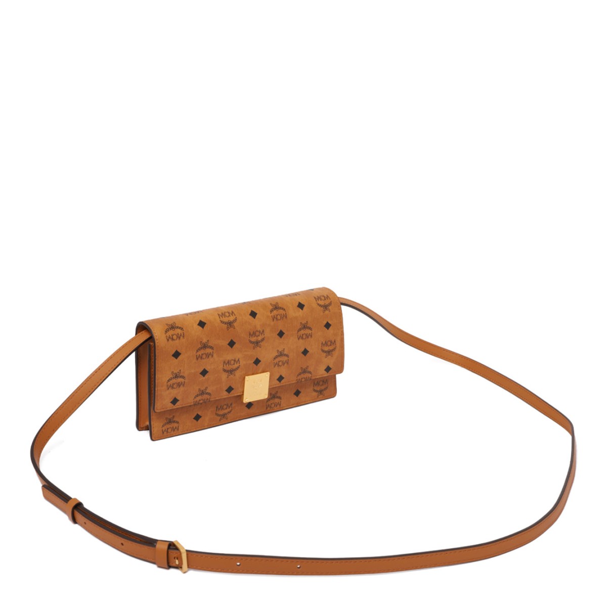 Brown Visetos Crossbody Clutch Bag