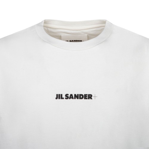 White Logo Print T-Shirt