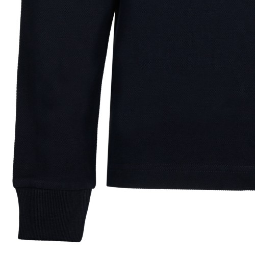 Navy Blue and Brown Polo Shirt