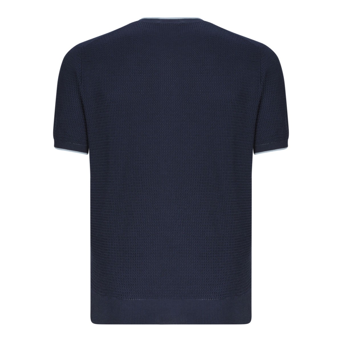 Navy Blue Logo Embroidered T-Shirt