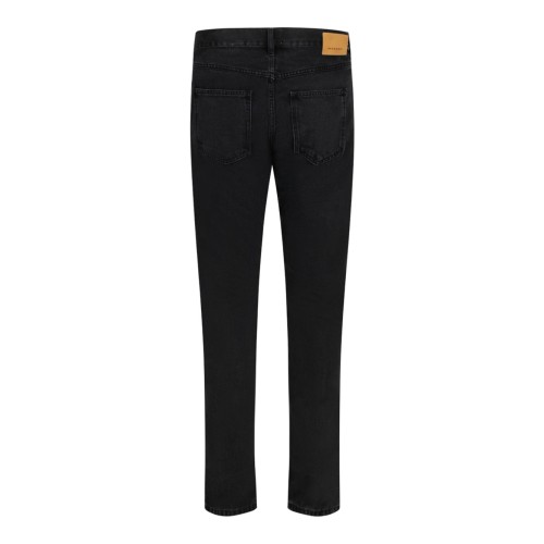 Faded Black Cotton Washed Jeans 2