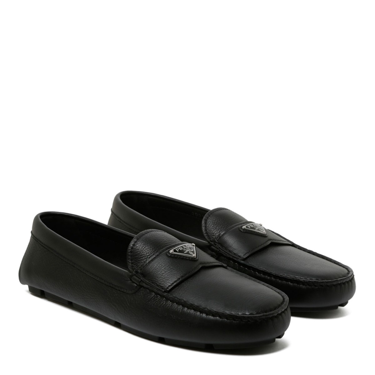 Black Triangle Logo Loafers