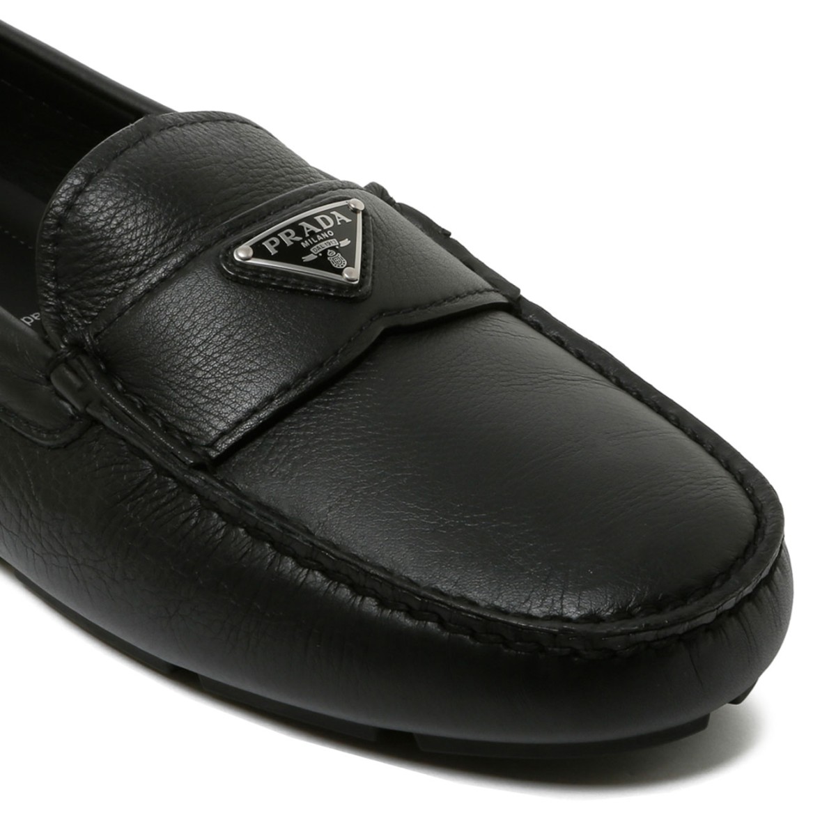 Black Triangle Logo Loafers