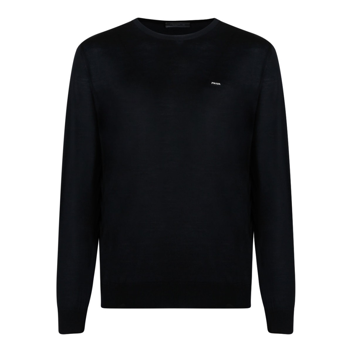 Black Worsted Wool Sweater