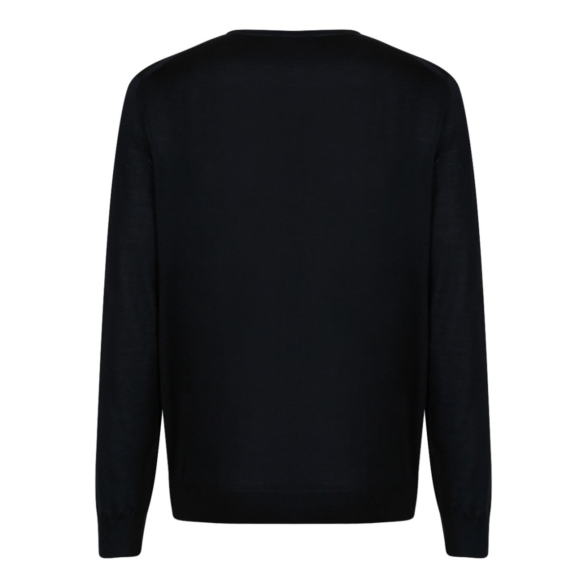 Black Worsted Wool Sweater