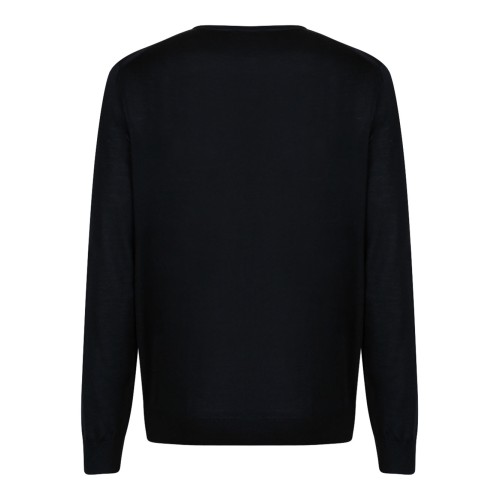 Black Worsted Wool Sweater