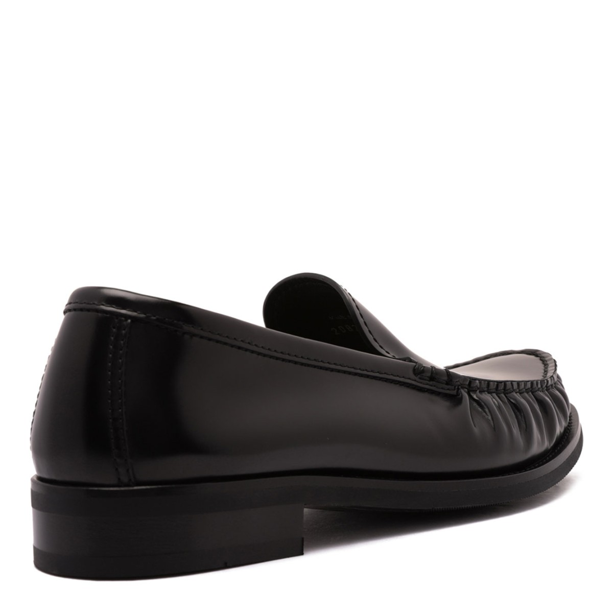 Black Brushed Leather Loafers