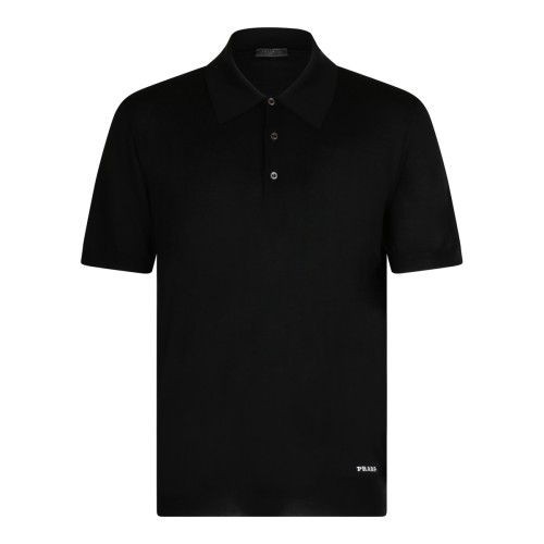 Black Embroidered Logo Polo Shirt