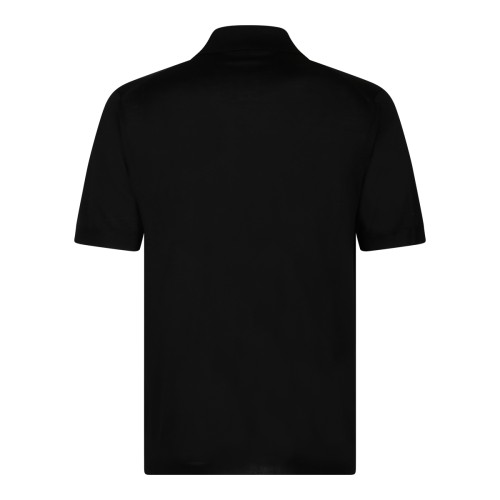 Black Embroidered Logo Polo Shirt 2