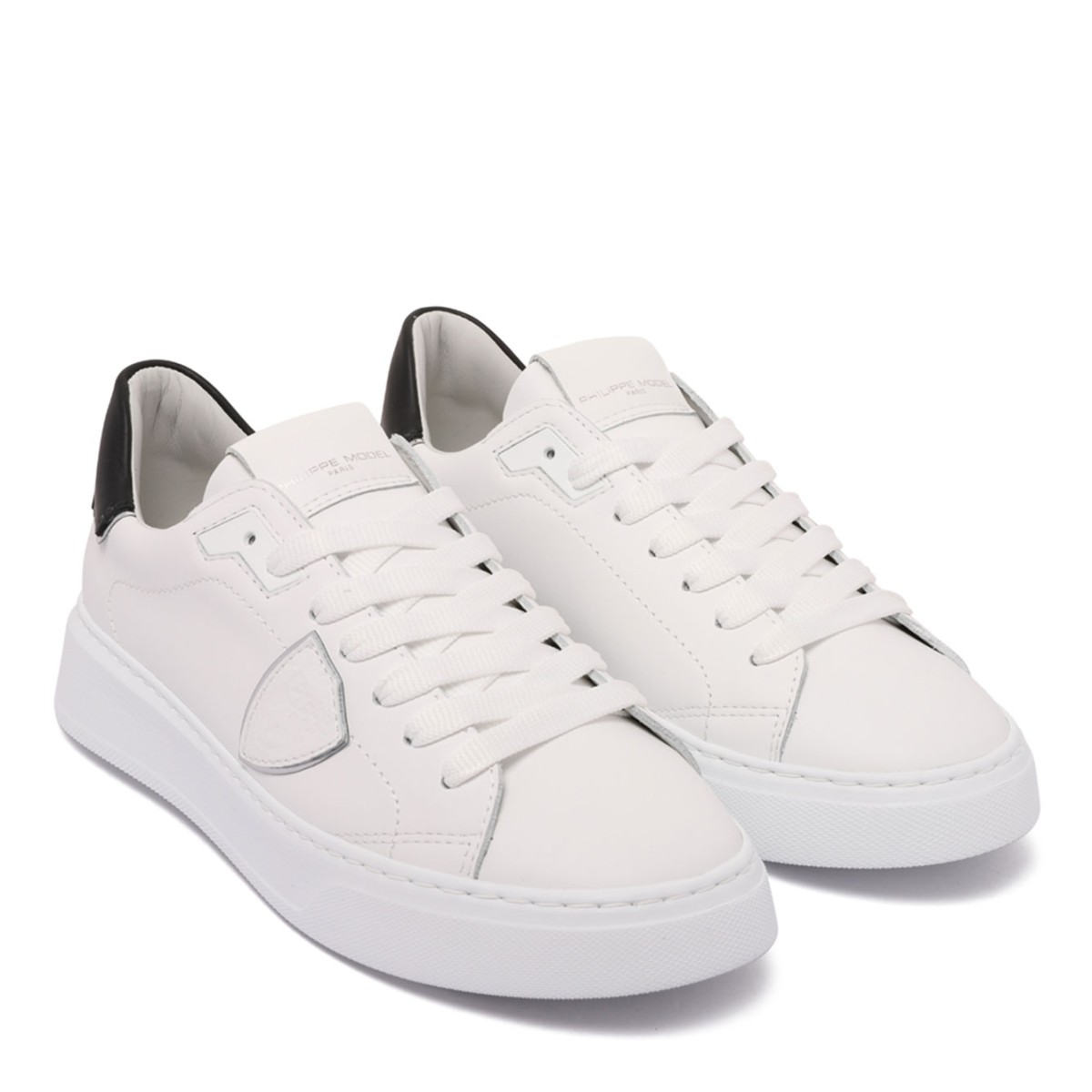 Chalk White Temple Leather Sneakers