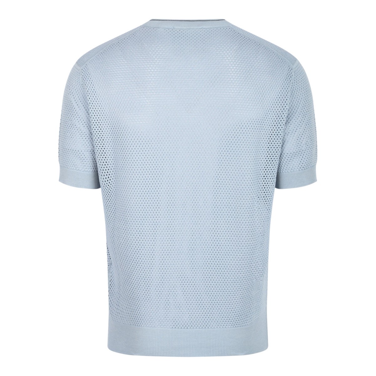 Light Blue Perforated Design T-Shirt