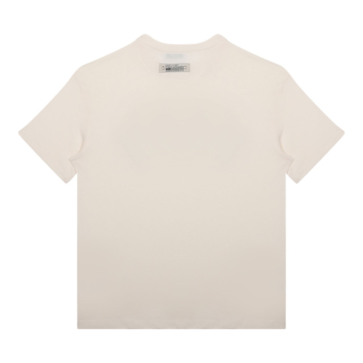 Cream White Logo Print T-Shirt