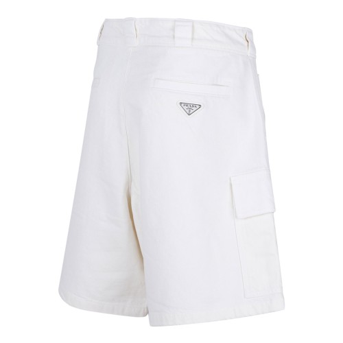 White Triangle Logo Shorts
