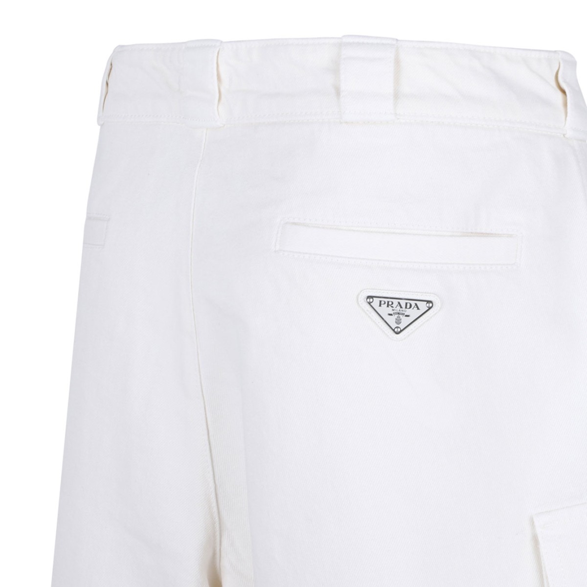 White Triangle Logo Shorts