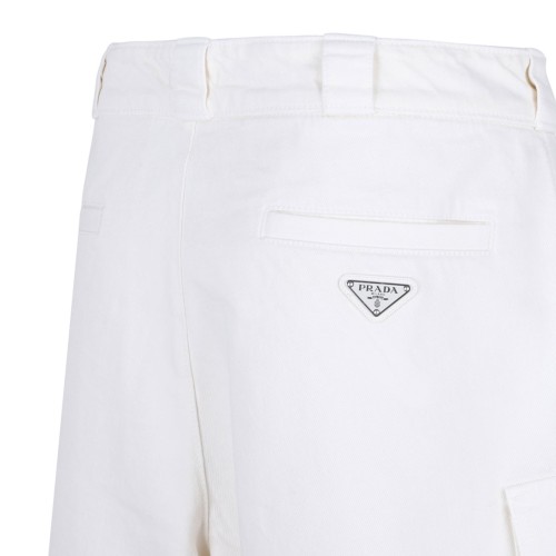 White Triangle Logo Shorts