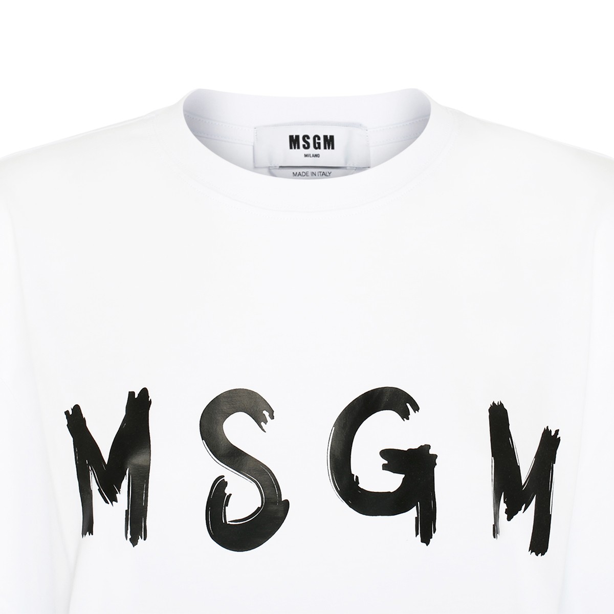 White Logo Print T-Shirt Dress