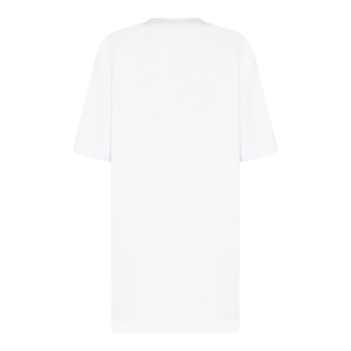 White Logo Print T-Shirt Dress 2